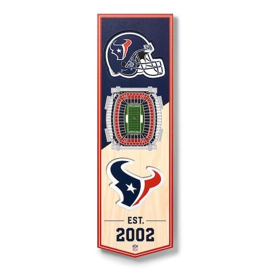 Football Fan Shop Officially Licensed NFL 6" x 19" 3-D Stadium Banner - Houston Texans